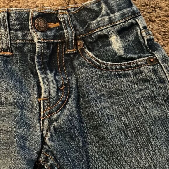 Levis’s 549 Relaxed Fit Boys Denim Jeans Distressed Size 2 - Picture 3 of 12